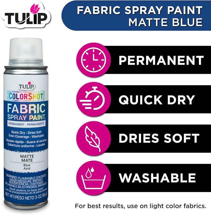 Tulip ColorShot Instant Fabric Spray Paint, Permanent Color Spray-On Fabric - Image 5