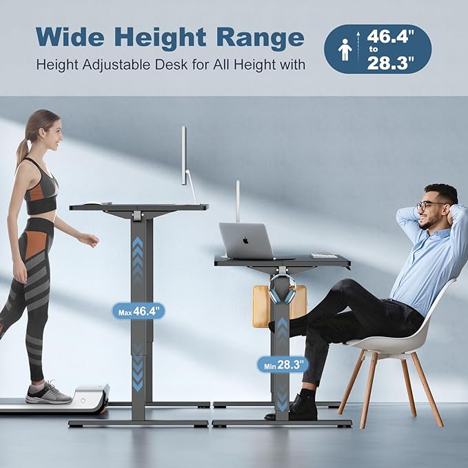 DUMOS 40 Inch Electric Standing Desk Height Adjustable, Sit to Stand Up - Image 4
