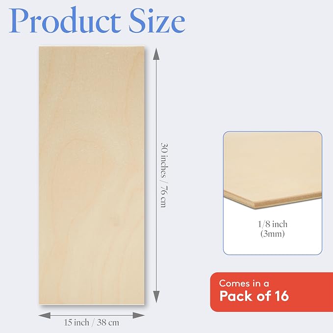 Baltic Birch Plywood 3 mm, 1/8 Inch Craft Wood, B/BB Grade, Stronger Than - Image 2