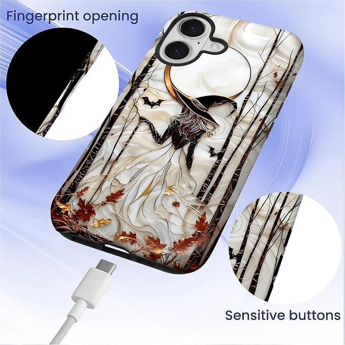 Case for iPhone 17, Scratch Resistant Hybrid Double Layer Hard Shell，Gothic - Image 4