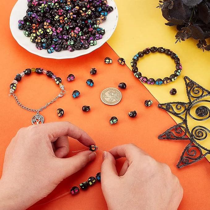 arricraft 500 Pcs Acrylic Skull Beads - Image 3