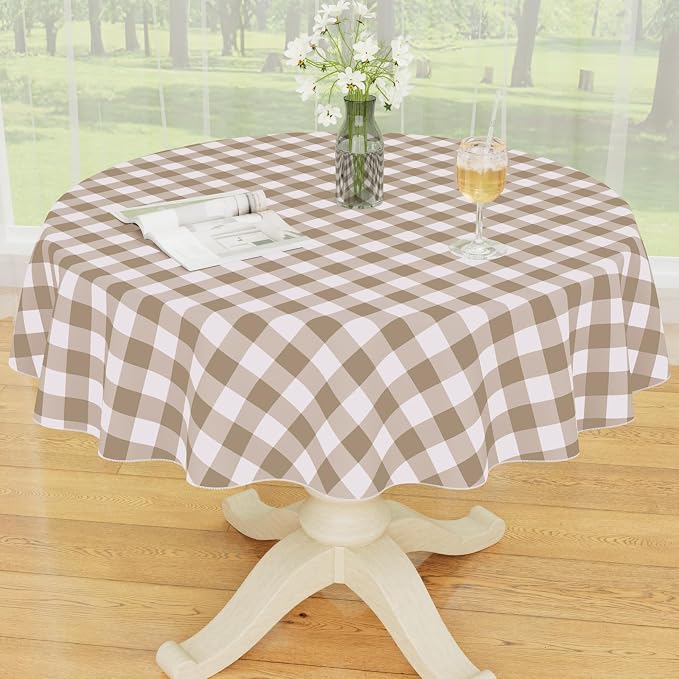 Smiry Plastic Table Cloth, Waterproof Vinyl Tablecloth by Smiry