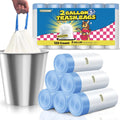 2 Gallon Trash Bags Drawstring 0.96 Mil - 120 Count Small Garbage Bags Unscented,White Mini Trash Can Liners Strong Little Waste Basket Bags 7.5 Liter for Home Bathroom Office Car