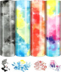 Tintnut Colorful Tie Dye Heat Transfer Vinyl, easy cut & weed, stretch washable by Tintnut