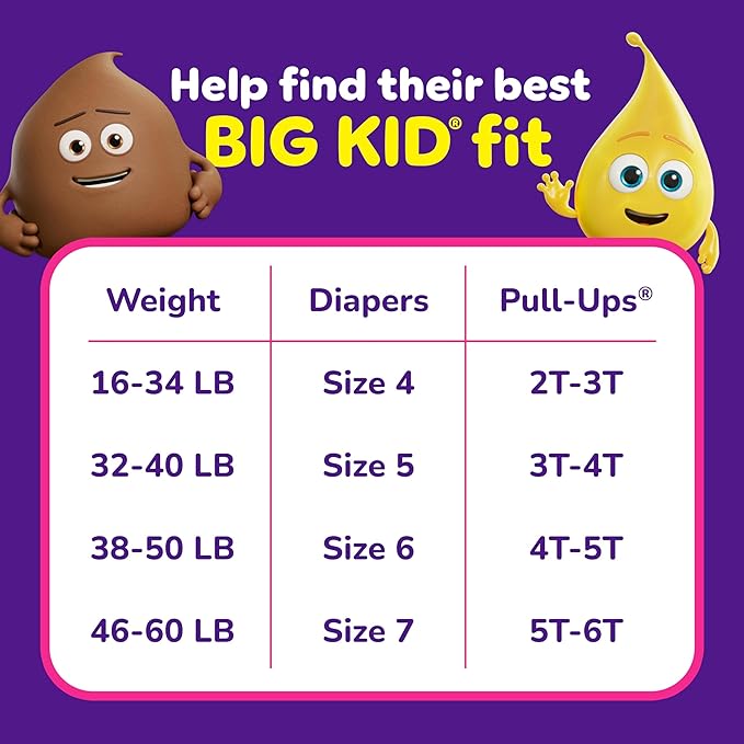 Pull-Ups Girls' Potty Training Pants, Size 4T-5T Training Underwear (38-50 lbs), 82 Count