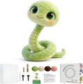 DIY Needle Felting Kit Cute Green Snake – Needle Felting Starter Kit by FaceNFace