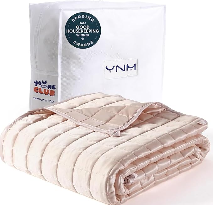 YnM Cooling Weighted Blanket for Adults, 50lbs Heavy Bed Throw Comforter by YNM