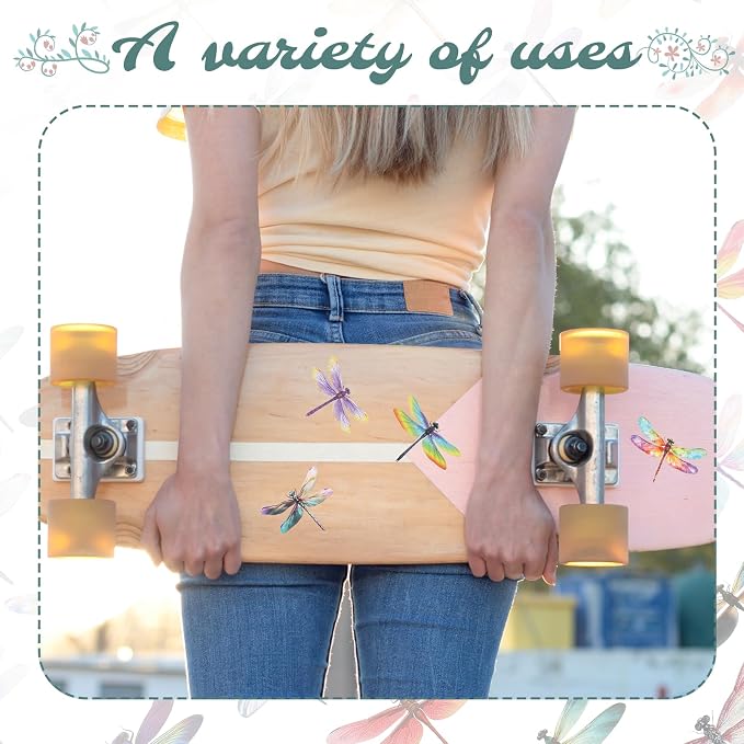 50Pcs Transparent Dragonfly Stickers - Image 4