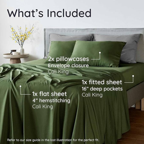 Bambaw California King Sheet Set 4pcs – 100% Viscose Derived from Bamboo Sheets - Image 2