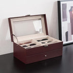 ProCase 12 Slots Sunglasses Organizer, 2 Layer Sunglass Case, Leather Eyeglass - Image 2