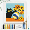 Doodlream Black Cat Sunflower Needle Kit by Doodlream