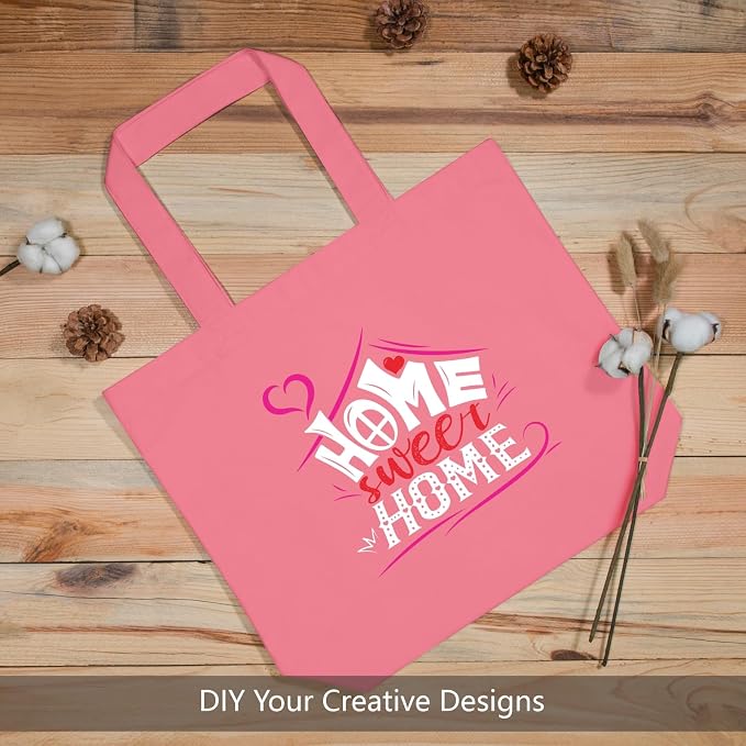 TOPDesign 3-Pack Super Strong Large 12oz Cotton Canvas Tote Bags, Reusable - Image 3