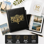Elegant Postcard Album Book for Collecting, Sleeves Included, Post Card Album - Image 2