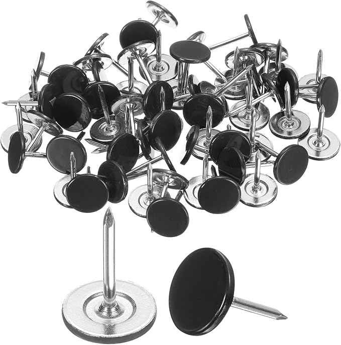 uxcell 150Pcs Upholstery Tacks, 11mmx15mm Flat Head Thumb Tack Decorative by uxcell