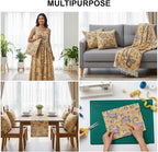 E-Tailor® Hand-Block Printed Pre-Cut Cotton Fabric Ideal - Image 4