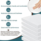 Frienda 6 Pack 2" X 16" X 16" Upholstery High Density Foam Cushion White - Image 3