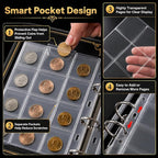 Coin Collection Book Holder for Collectors, 200 Pockets Collecting Album& 30 - Image 4