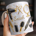 Hairapist With Hairstylist Mug Personalized Name, Hair Stylist Gift Idea - Image 5