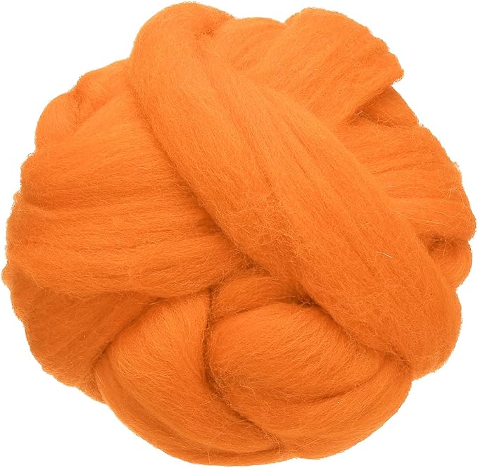 uxcell 3.53oz Wool Roving Yarn, Needle Felting Wool Fiber DIY Craft Needle Wet by uxcell