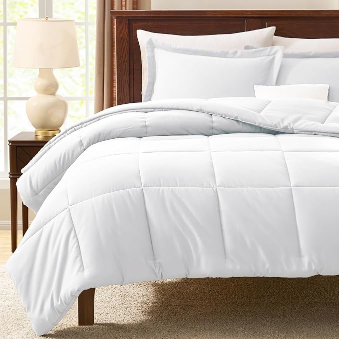 CozyLux Queen Size Comforter Sets White - Image 7