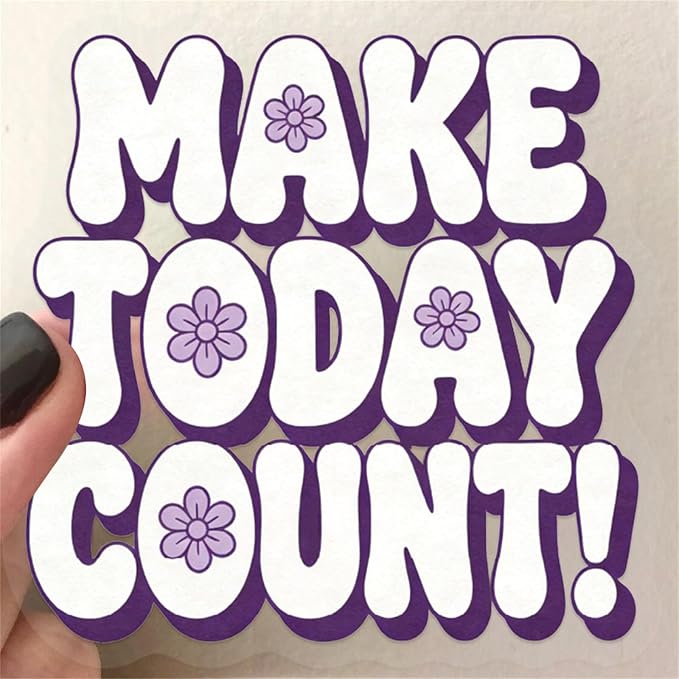 Purple Motivational English Phrases50Pcs Stickers - Image 3