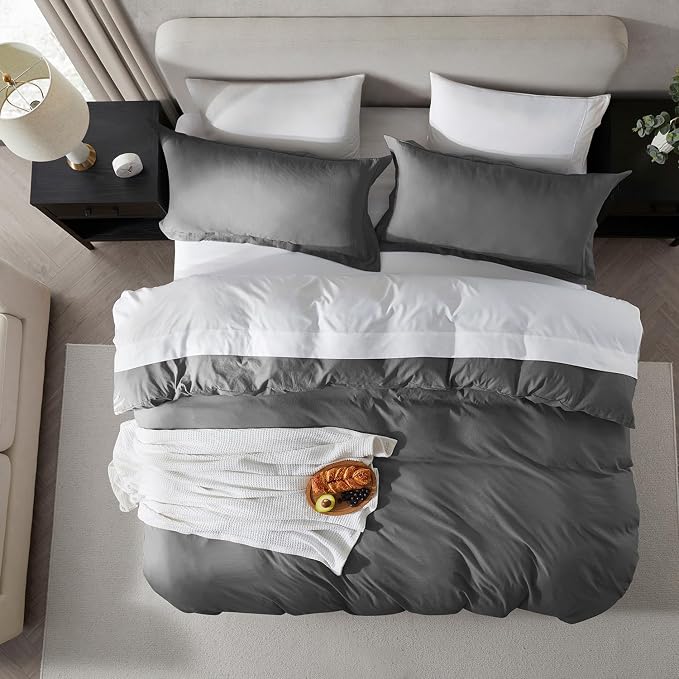 Nestl Grey Duvet Cover Full Size - Image 5