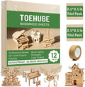 12 X 12 X 1/16 Inch Basswood Sheets, 12 Pack Plywood Sheets, Unfinished Thin by Unknown