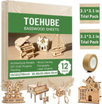 12 X 12 X 1/16 Inch Basswood Sheets, 12 Pack Plywood Sheets, Unfinished Thin by Unknown