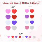 Gift Boutique Foam Heart Stickers 360 Pack Glitter & Matte Self Adhesive EVA - Image 2
