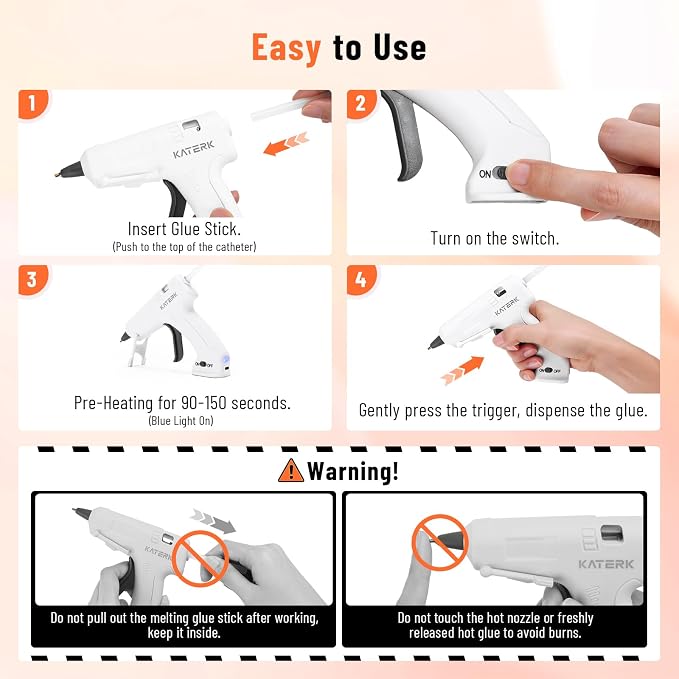 Katerk 3.7V Cordless Hot Glue Gun Kit - Image 8