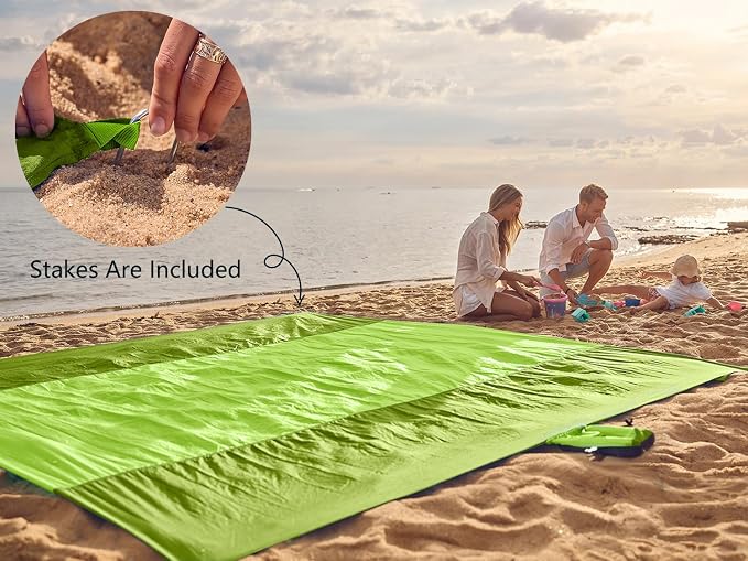 WEKAPO Beach Blanket Sandproof Waterproof, Extra Large Beach Mat, Oversized & - Image 5