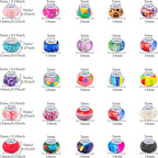 Zyehxed 220Pcs European Large Hole Craft Beads - Image 2