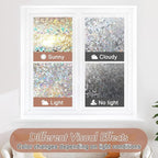 Haton Window Privacy Film, Stained Glass Rainbow Film Decorative Window Clings - Image 4
