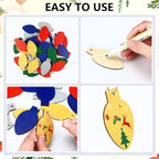 Queekay 50 Pcs Christmas Unfinished Wooden Light Bulb Wooden Slices Blank - Image 4