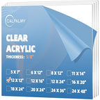 CALPALMY 12 x 12” Clear Acrylic Sheet Plexiglass – 1/8” Thick; Use by CalPalmy