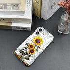 ZHEGAILIAN Case for iPhone 16, Sunflower Faux Stained Glass Effect Durable - Image 3
