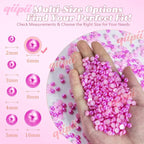 qiipii 900PCS 6mm Rose Red Half Round Pearls Bulk - Image 3