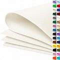 White Large Felt Fabric 36" x 36", 1mm Stiff Felt Sheet, Nonwoven Fabric by ZANEXIR