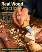 Whittling Knife for Kids, Safe Beginner Rounded Tip Wood Carving Knife for Boys - Image 4