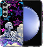for Samsung Galaxy S23 Plus Case, Skull Star Collage Pattern Glossy 2 in 1 - Image 2
