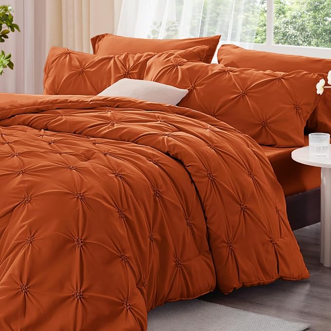 BEDELITE Burnt Orange Queen Comforter Set - Image 2
