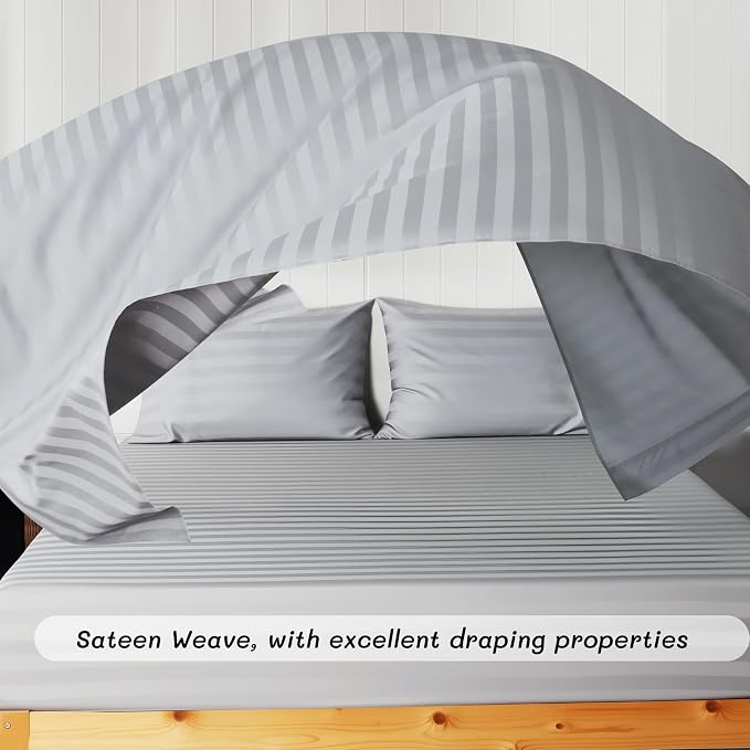 Cotton Flat Sheets Only, 600 TC 100% Cotton Flat Sheet Top Sheet Only, TwinXL - Image 9