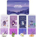 SCENTORINI Wax Melts, Wax Cubes Strong Scent, Long Lasting Lavender Scented for Sleep, Wax Melts for Warmer, 2.5 oz 4-Pack - Lavender & Gardenia, Sage, Chamomile, Sandalwood