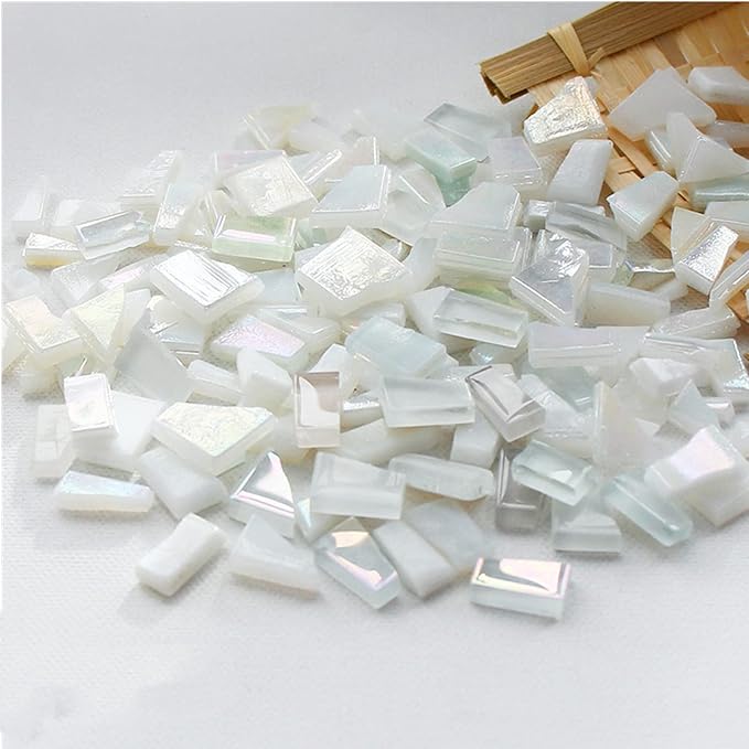 1.1lb Irregular Crystal Mosaic Tiles, Small Mosaic Tile DIY Hobbies Children by BTMIEY