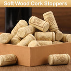 35 Pack Straight Wine Corks, #8 Soft Wood Cork Stoppers, 7/8" x 1 3/4" Corks - Image 6