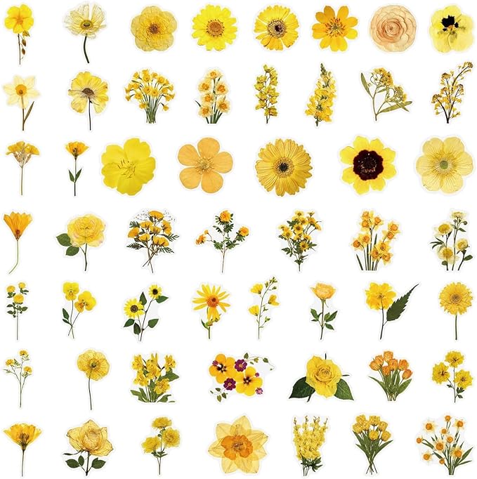 Aesthetic Flowers Stickers Transparent Flora Scrapbook Stickers | Transparent & - Image 3