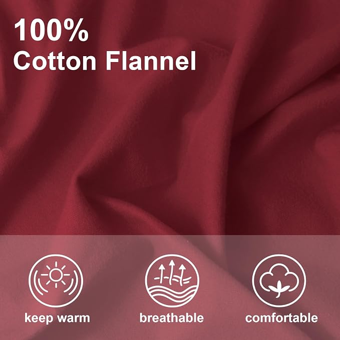59”W Cotton Flannel Fabric, Super Soft 150GSM, Medium Weight Solid Arts & - Image 4