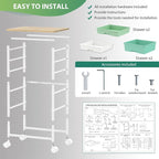 Goovilla Rolling Cart with Drawers, Utility Cart Organizer With 5 Removable - Image 6