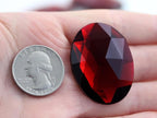 40x30mm Dark Red Garnet H133 Large Flat Back Oval Acrylic Rhinestones Cosplay - Image 2