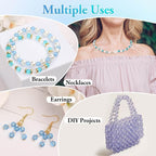 PAXCOO 1820Pcs Crystal Acrylic Beads Faceted Bicone Gem Beads - Image 4